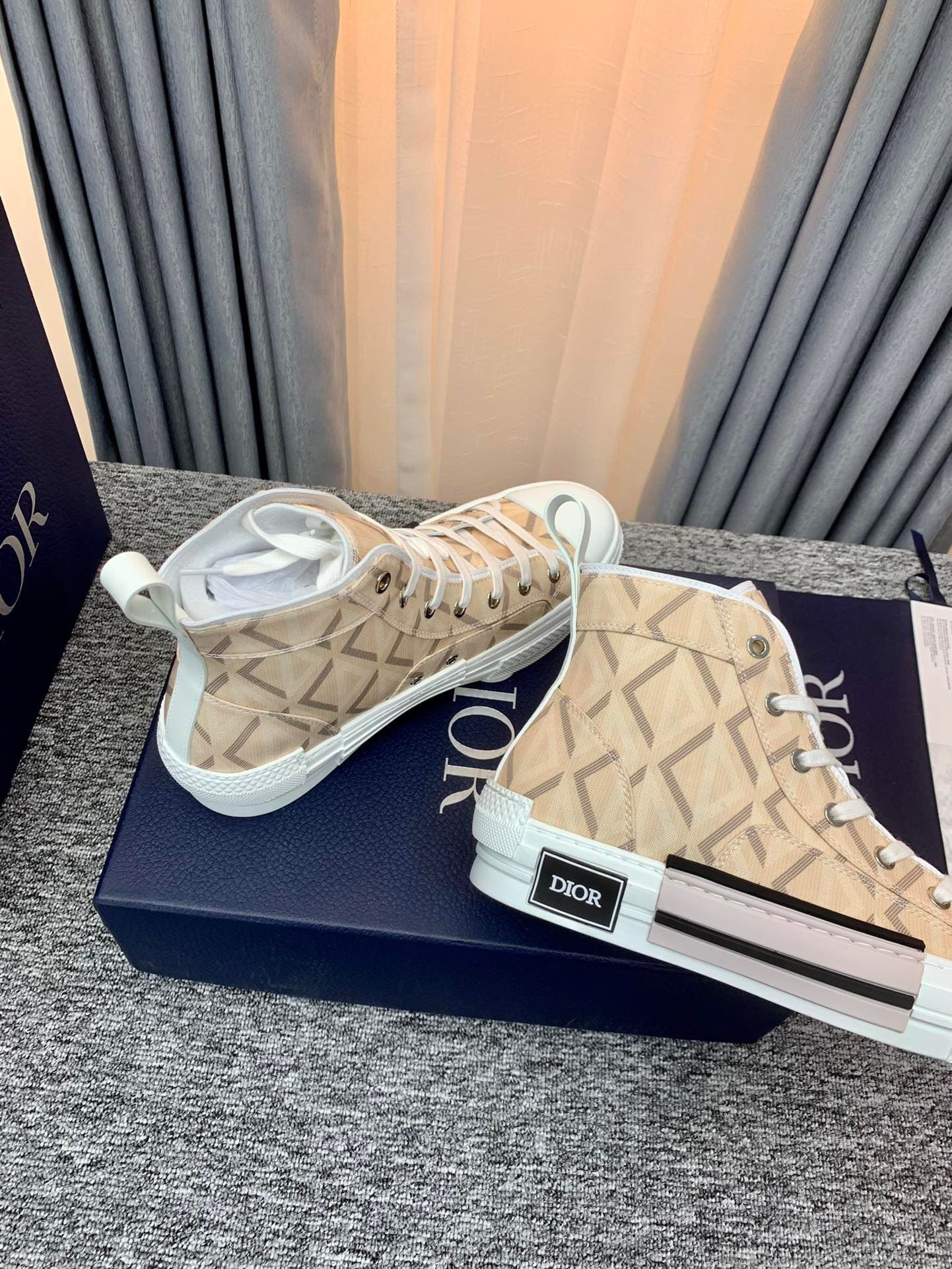 Dior B23 High Top Natural CD Diamond