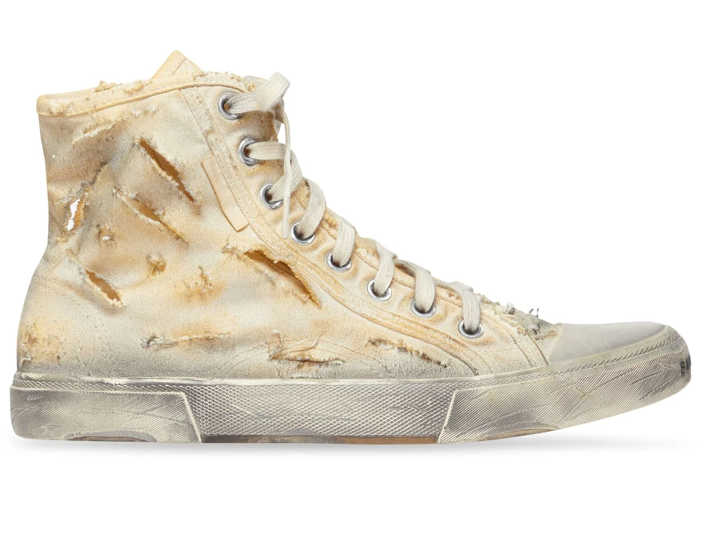 Balenciga Paris High 'Destroyed - White'