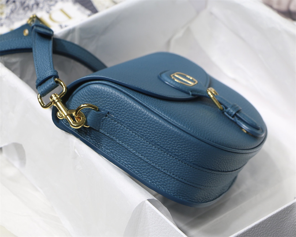 MEDIUM DIOR BOBBY BAG Blue Grained Calfskin