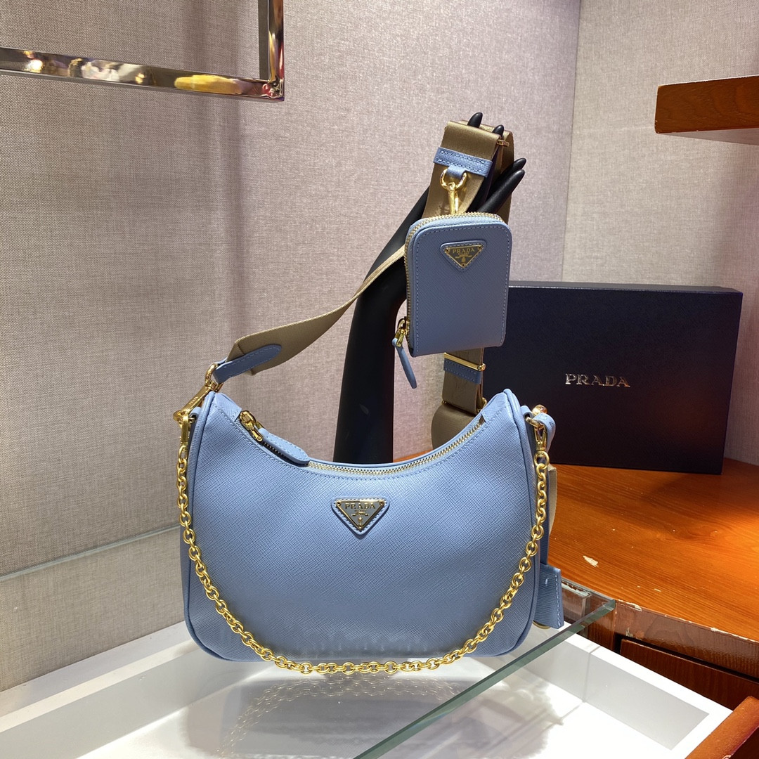 Prada Re-Edition 2005 Saffiano leather bag blue