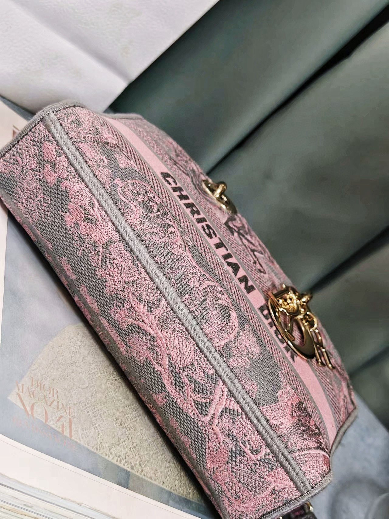 DIOR MEDIUM LADY D-JOY BAG PINK