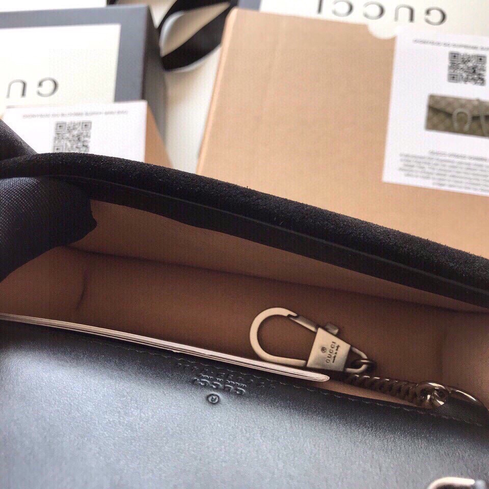 GUCCI DIONYSUS GG SUPREME SUPER MINI BAG 6.5"Wx3.9"Hx1.6"D