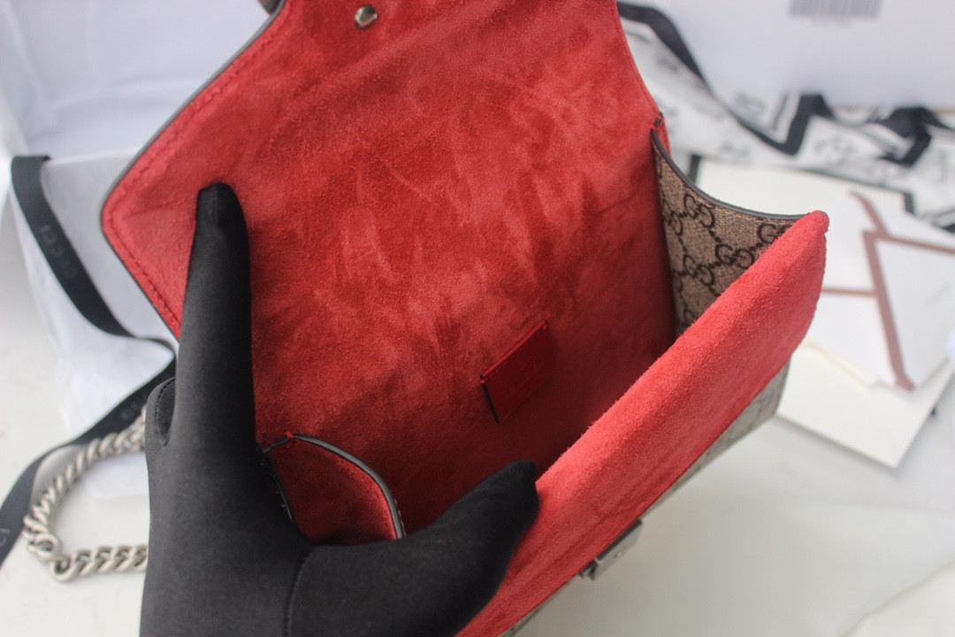 GUCCI DIONYSUS GG SUPREME MINI BAG 8"Wx5"Hx2.3"D