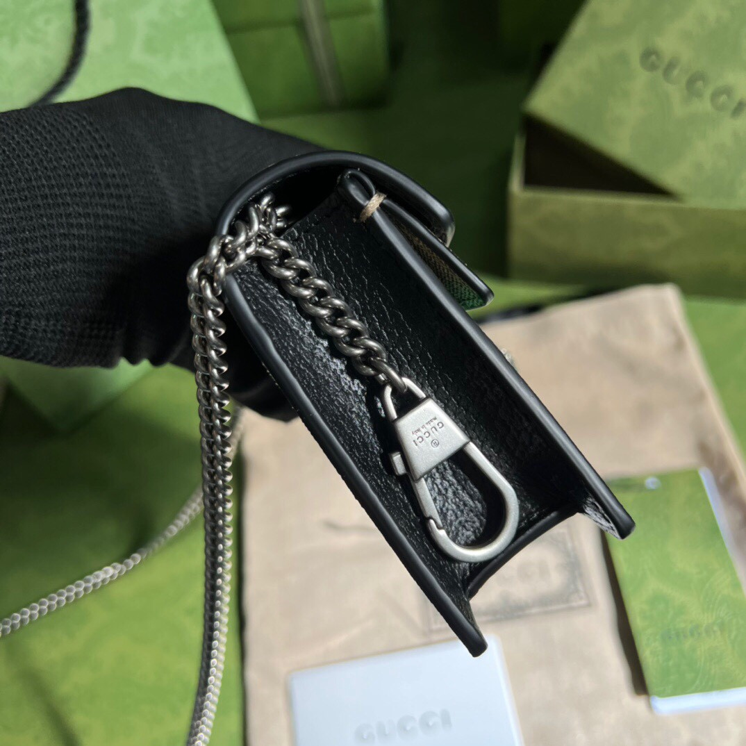 GUCCI DIONYSUS GG SUPREME SUPER MINI BAG 6.5"Wx3.9"Hx1.6"D