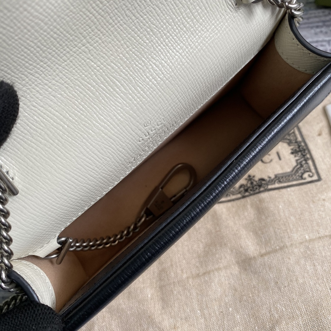 GUCCI DIONYSUS SUPREME SUPER MINI BAG 6.5"Wx3.9"Hx1.6"D