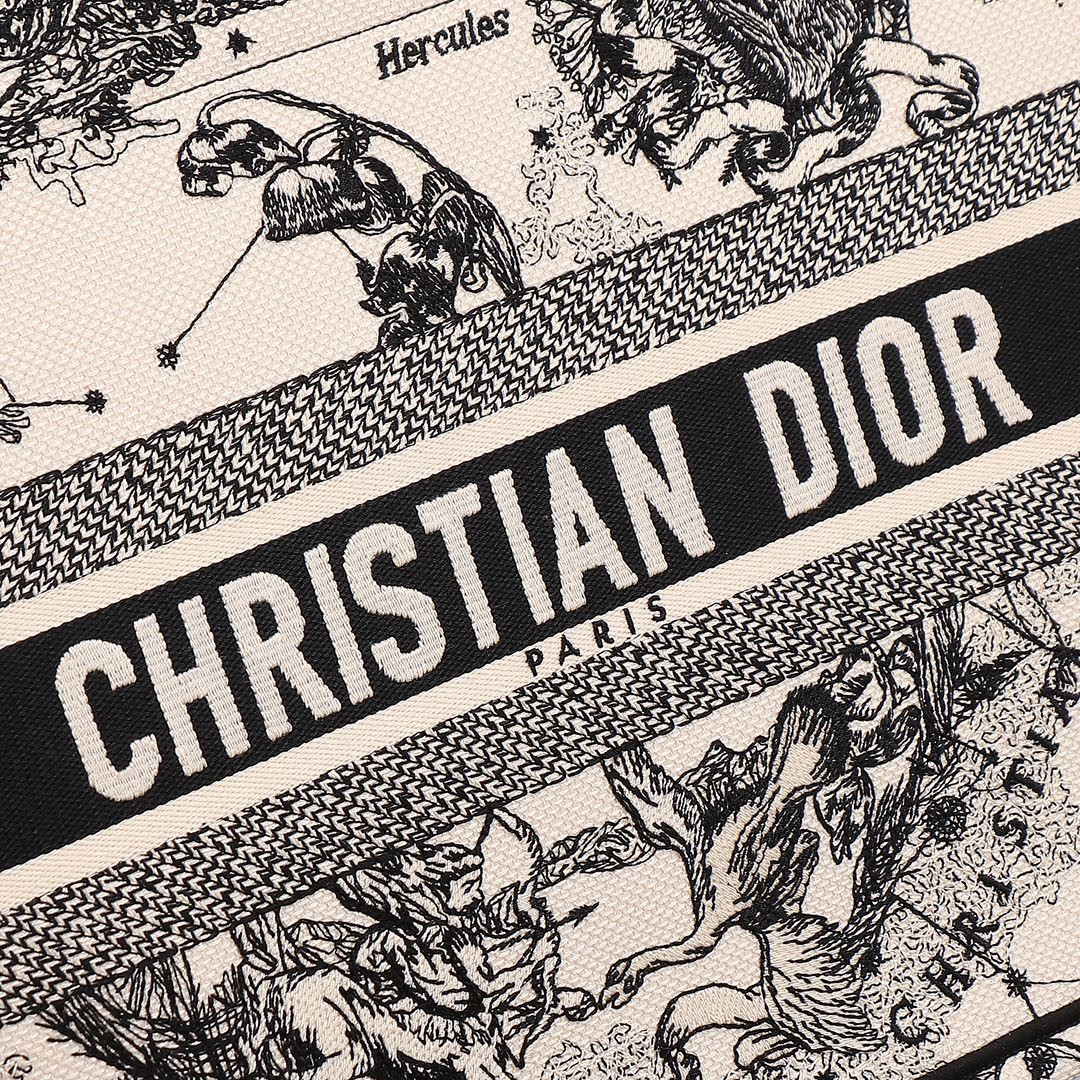 Medium Dior Book Tote De Jouy Zodiac 14 x 11 x 6.5 inches