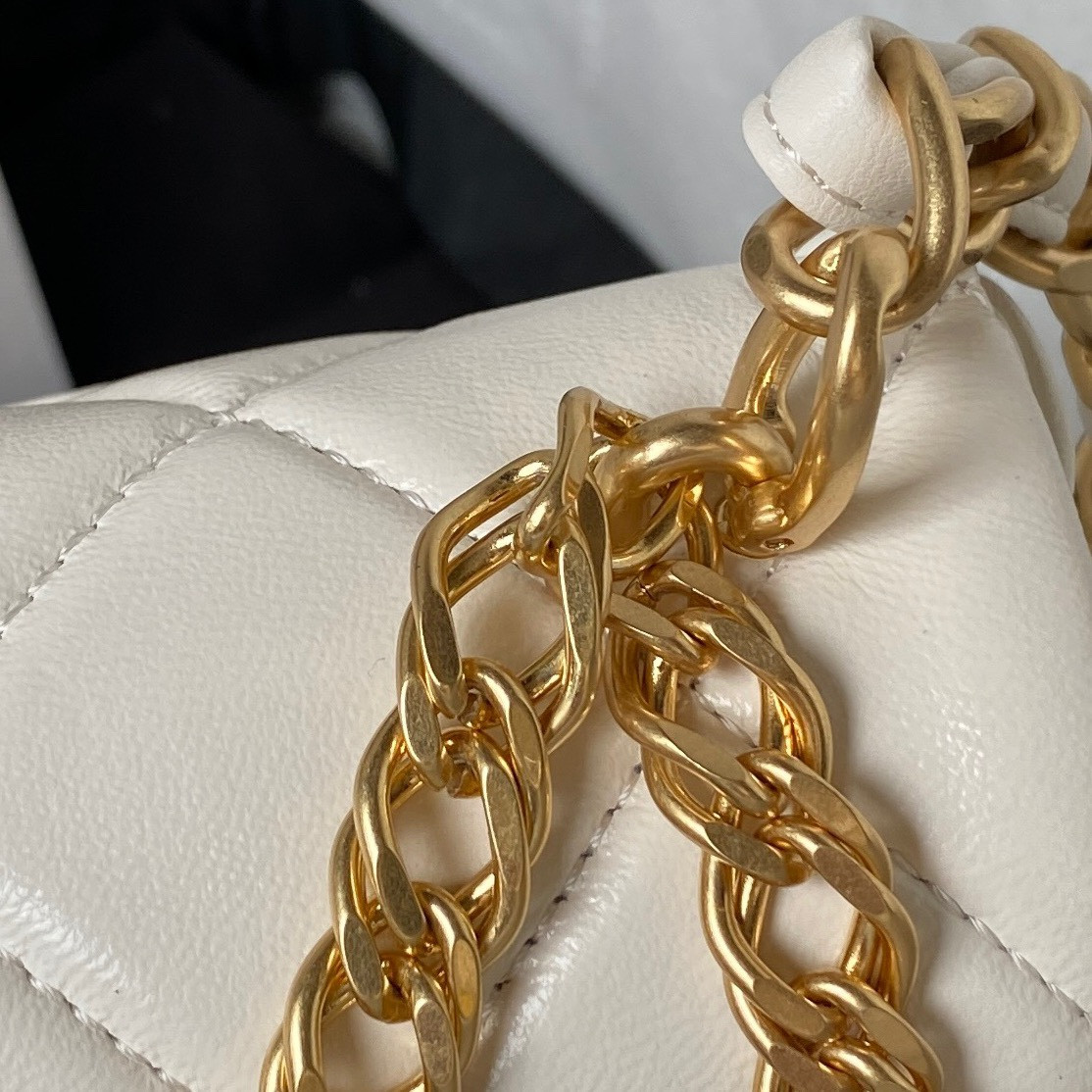 CHANEL MINI FLAP BAG WHITE 4.7 × 7.8 × 2.3 in