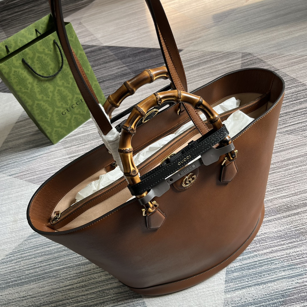 GUCCI DIANA LARGE TOTE BAG Brown 40W x 34H x 21D CM