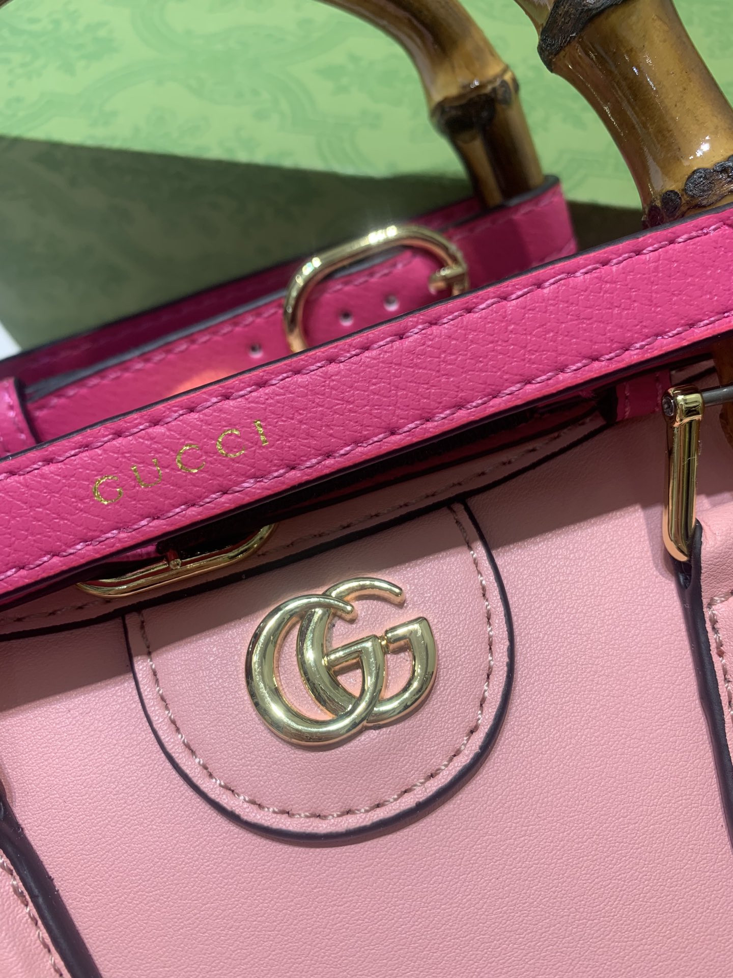 GUCCI DIANA MINI TOTE BAG Pink 20W x 16H x 10D CM