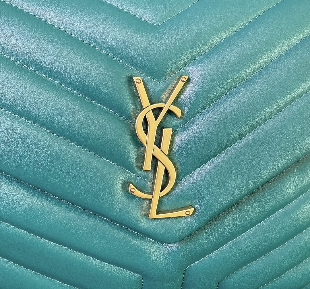 YSL LOULOU MEDIUM BAG IN Y-QUILTED LEATHER BAG 12.5 X 8.6 X 4.7 INCHES