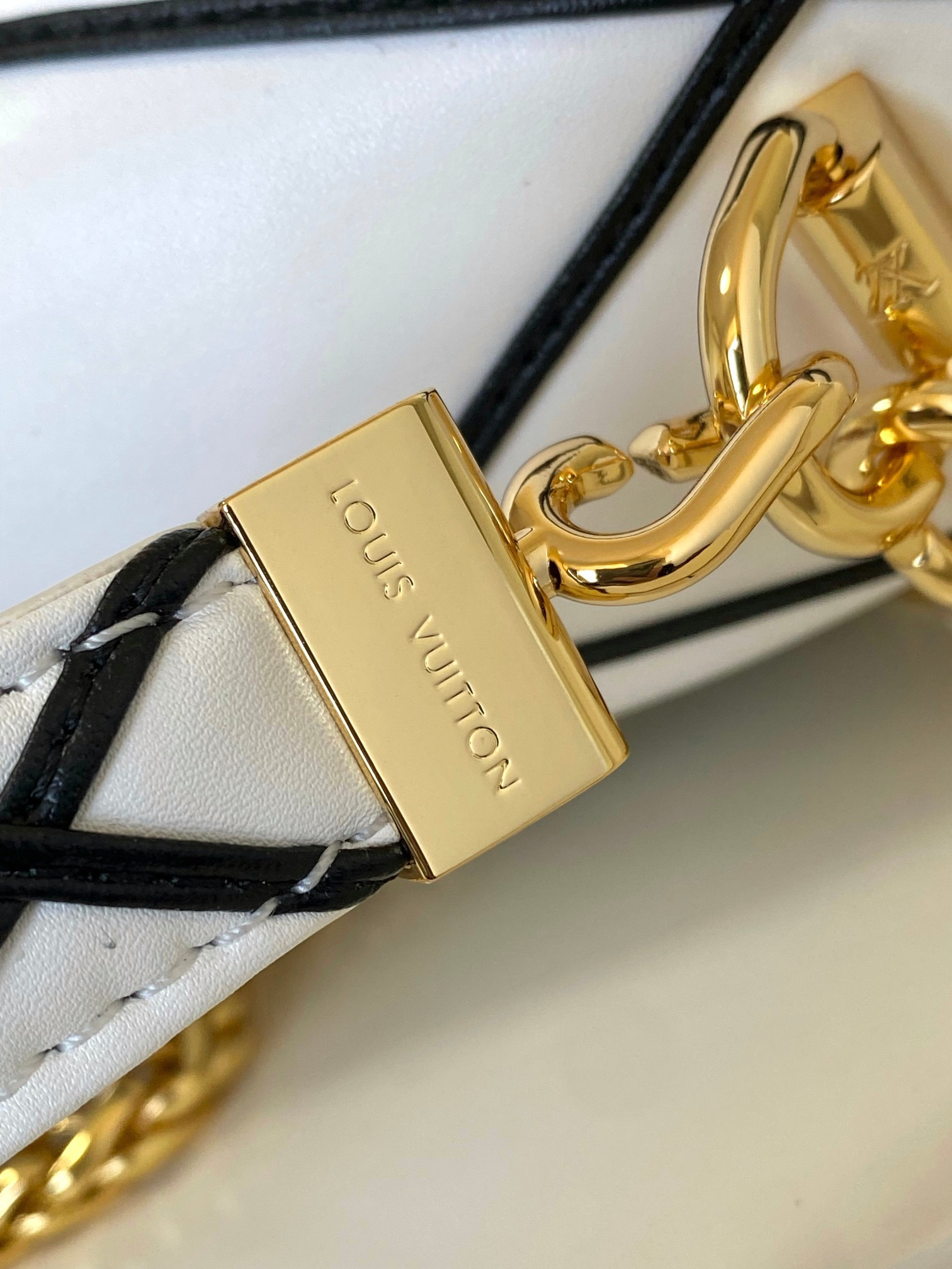 LOUIS VUITTON GO-14 GM WHITE 12.2 x 7.7 x 4.3 inches