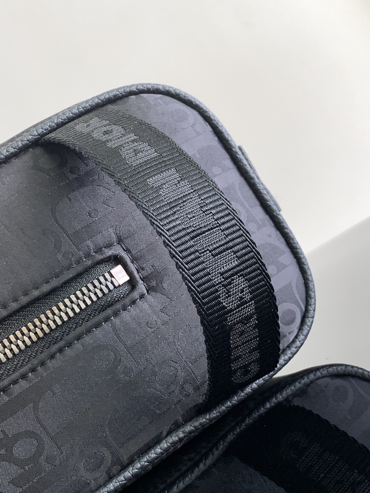 Dior Lingot Toiletry Bag Black Oblique Mirage Technical Fabric 8.5 x 5 x 4 inches