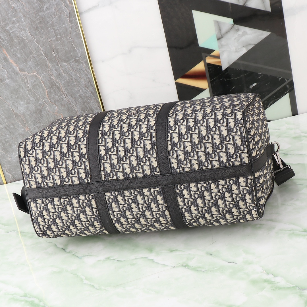 Dior Lingot Bag Beige and Black Dior Oblique Jacquard 50 x 25 x 21.5 cm