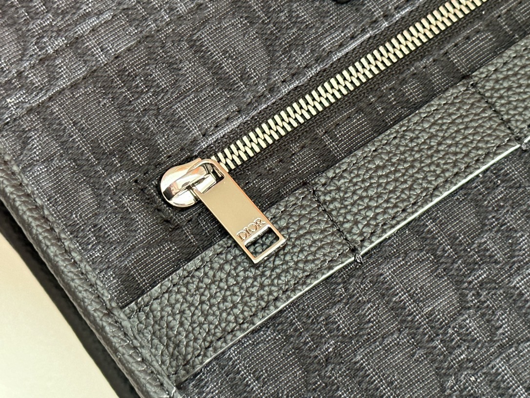 Dior Safari Tote Bag Black Dior Oblique Jacquard and Grained Calfskin 15.5 x 14 x 4.5 inches