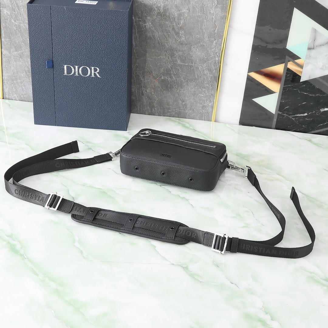 DIOR Safari Bag with Strap Black 8.5 x 6 x 2.5 inches