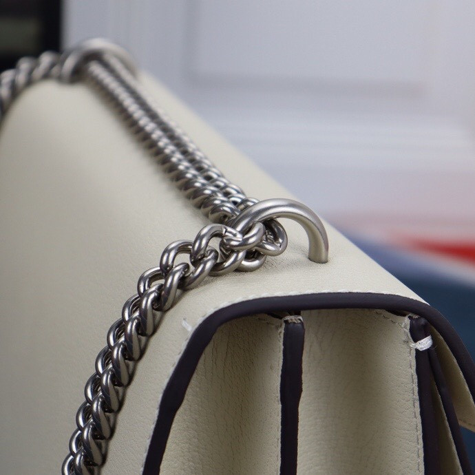 GUCCI DIONYSUS SMALL SHOULDER BAG WHITE 28x18x9cm