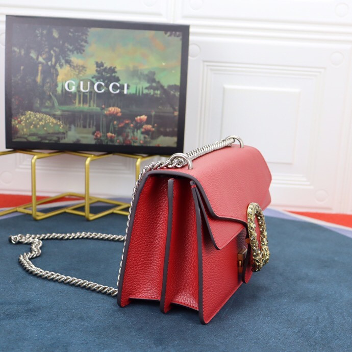 GUCCI DIONYSUS SMALL SHOULDER BAG RED 28x18x9cm