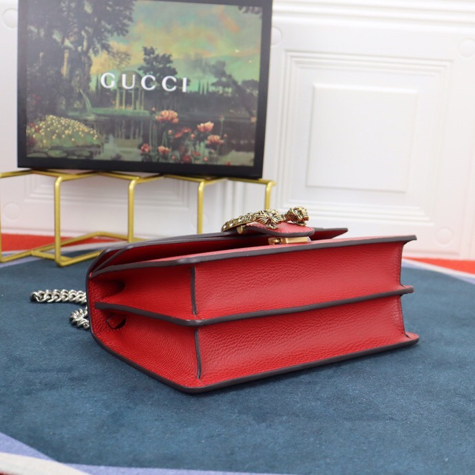 GUCCI DIONYSUS SMALL SHOULDER BAG RED 28x18x9cm