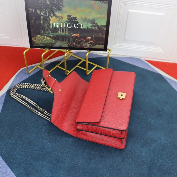 GUCCI DIONYSUS SMALL SHOULDER BAG RED 28x18x9cm