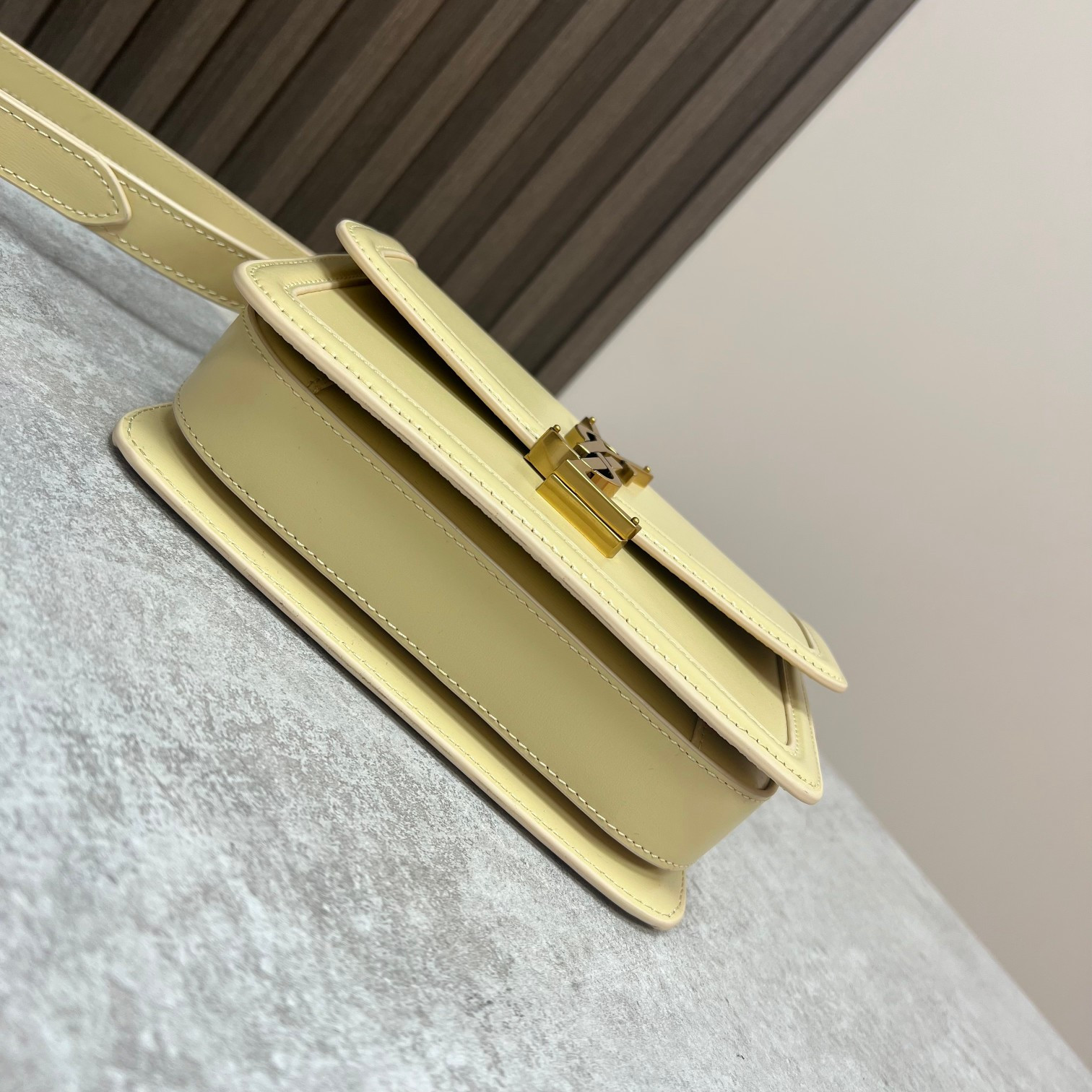 YSL SOLFERINO SMALL SATCHEL IN BOX SAINT LAURENT YELLOW 7.4 X 5.1 X 1.9 INCHES