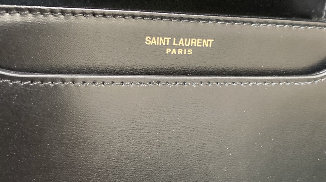 YSL SOLFERINO SMALL SATCHEL IN BOX SAINT LAURENT BLACK 7.4 X 5.1 X 1.9 INCHES