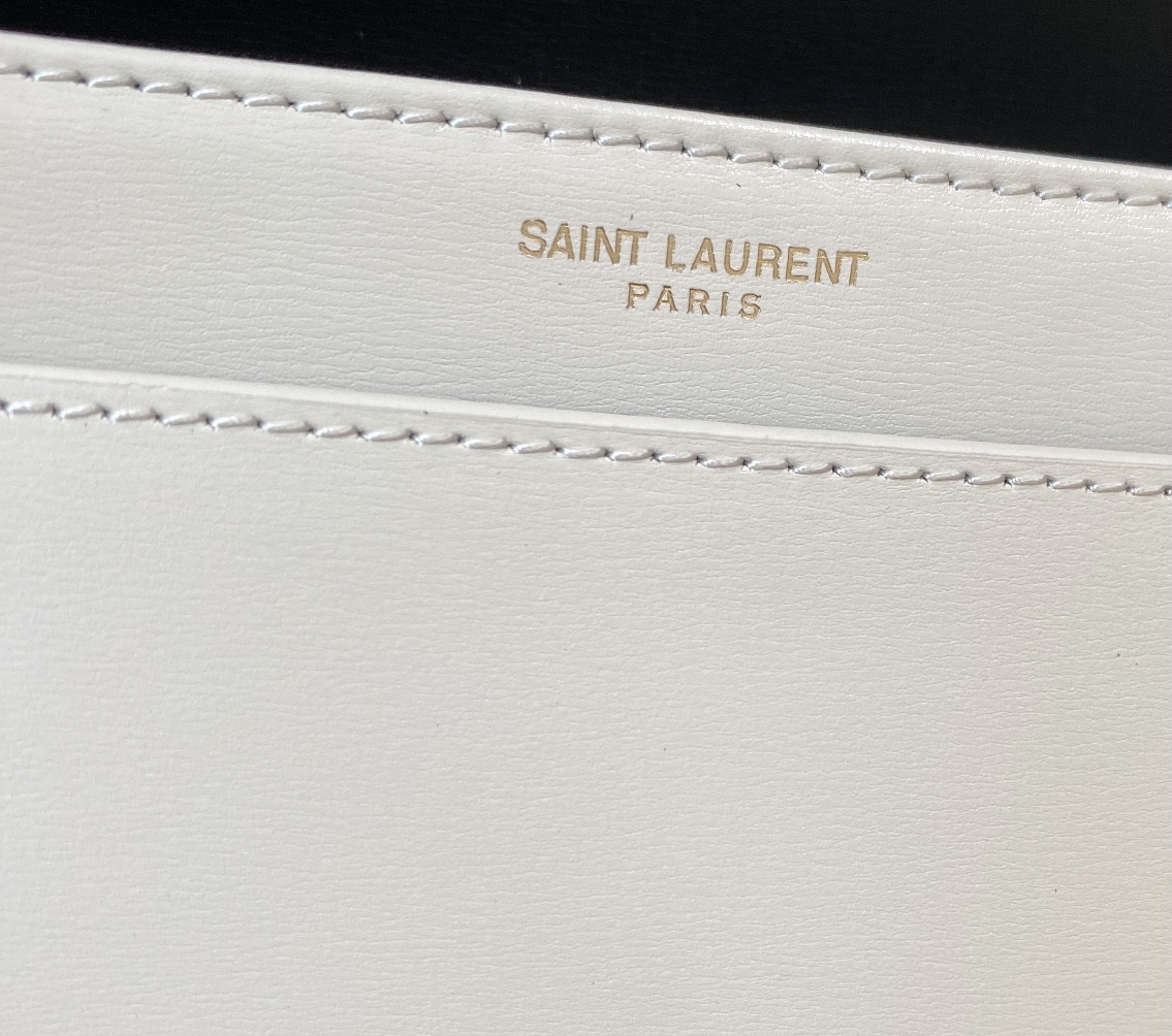 YSL SOLFERINO SMALL SATCHEL IN BOX SAINT LAURENT BLACK 7.4 X 5.1 X 1.9 INCHES