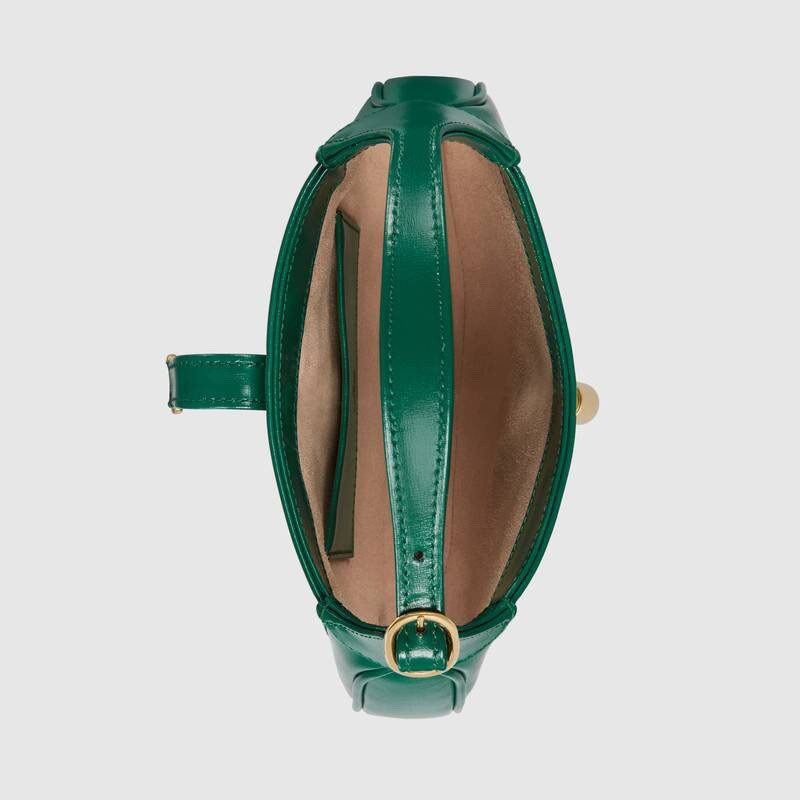 GUCCI JACKIE 1961 MINI SHOULDER BAG Green 7.5"W x 5.1"H x 1.2"D