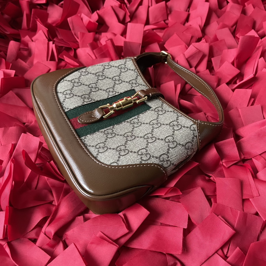 GUCCI JACKIE 1961 MINI SHOULDER BAG 7.5"W x 5.1"H x 1.2"D