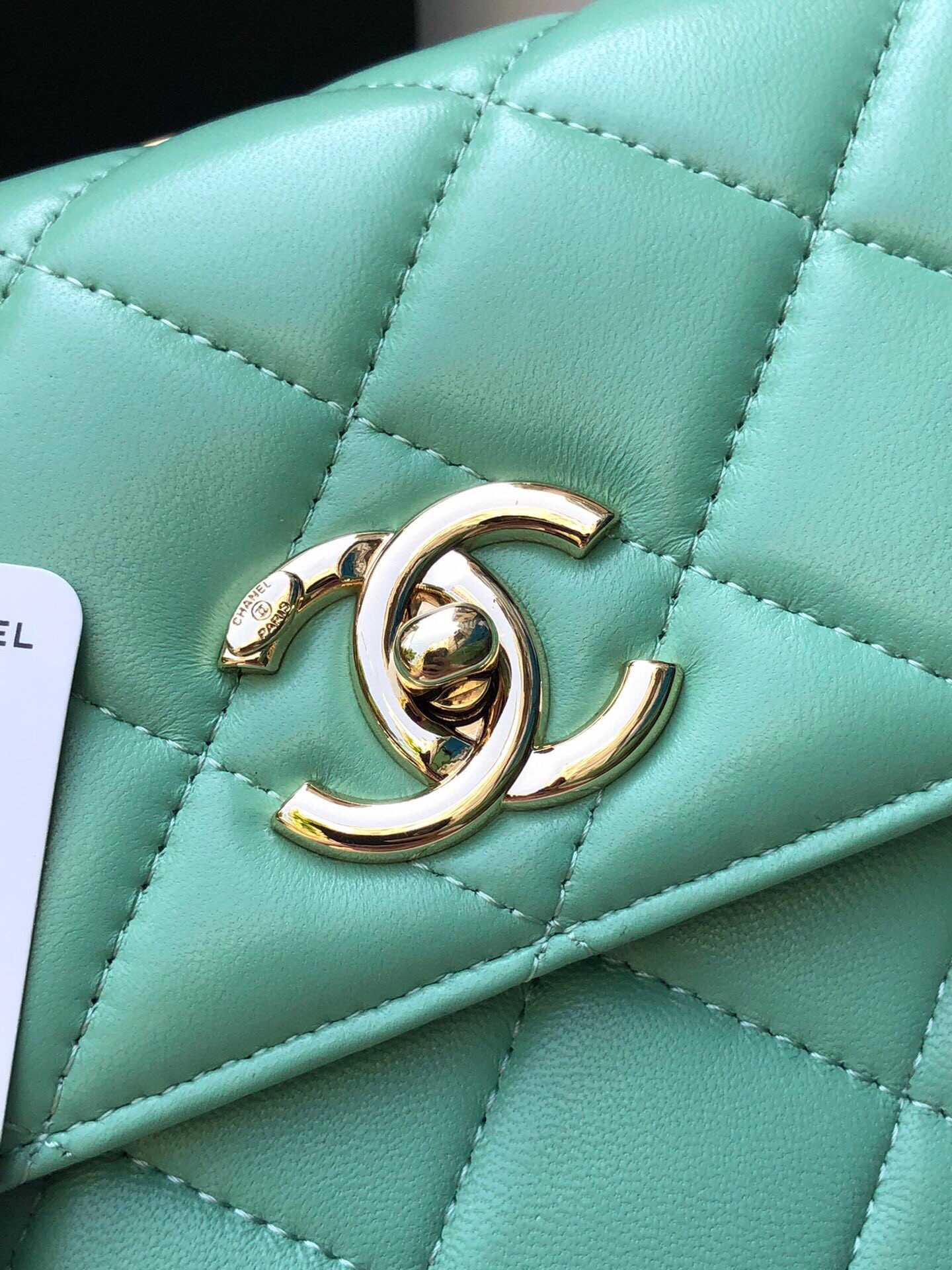 CHANEL FLAP BAG WITH TOP HANDLE 6.6 × 9.8 × 4.7 in