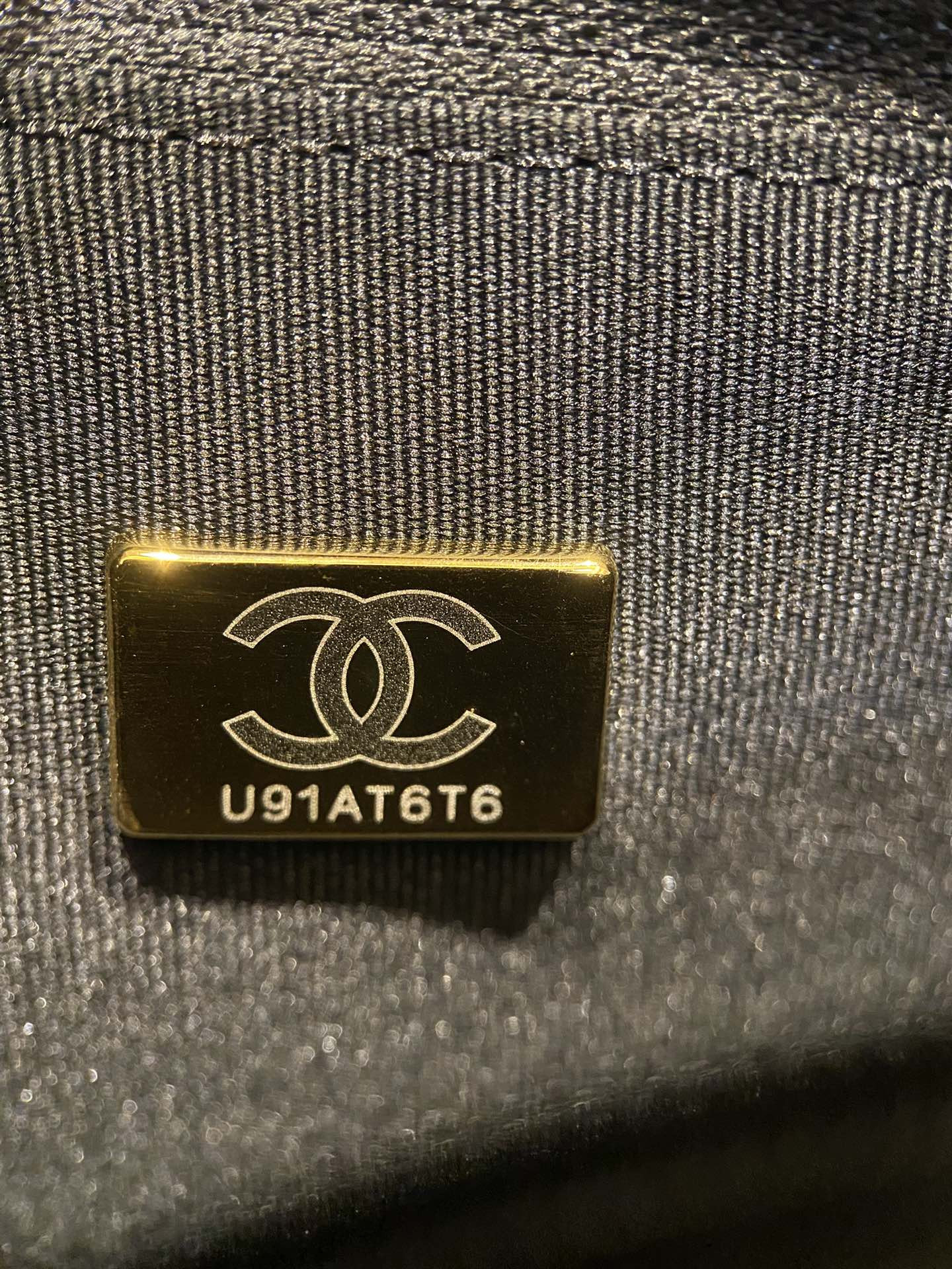 CHANEL CLASSIC WALLET ON CHAIN Rhinestone Handle BLACK 4.8 × 7.5 × 1.4 in