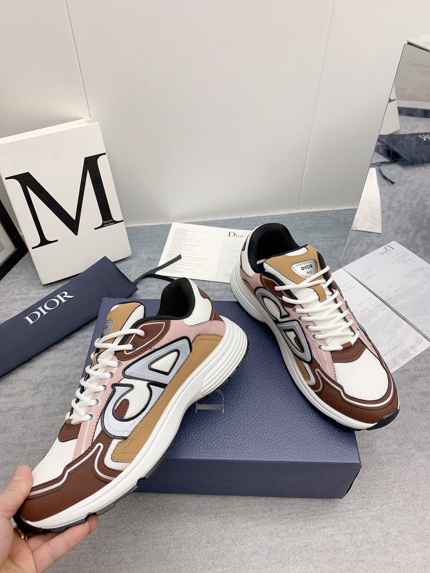 UA Dior B30 White Brown Beige