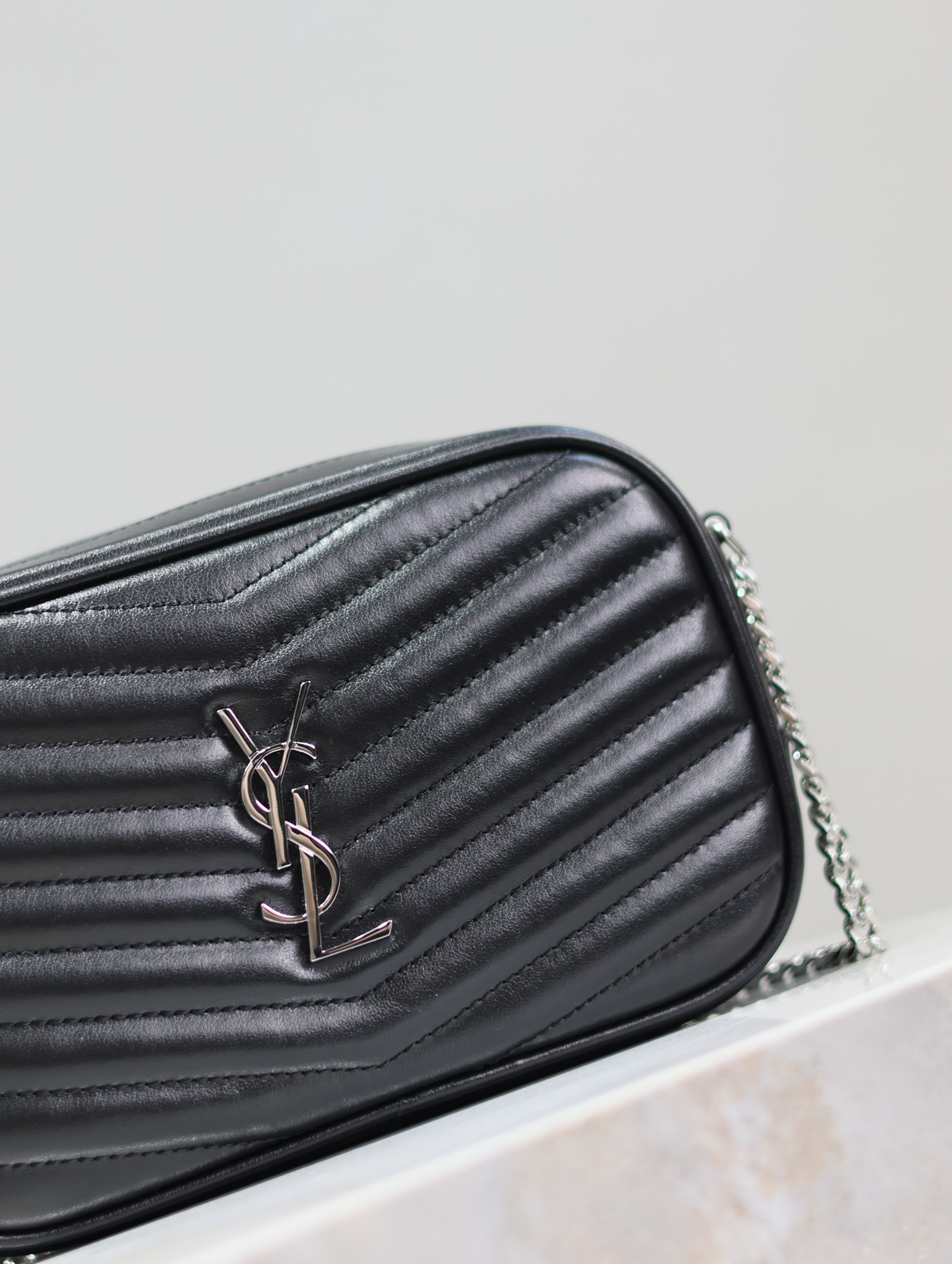 YSL MINI LOU IN QUILTED LEATHER 7.5 X 4.1 X 2 INCHES