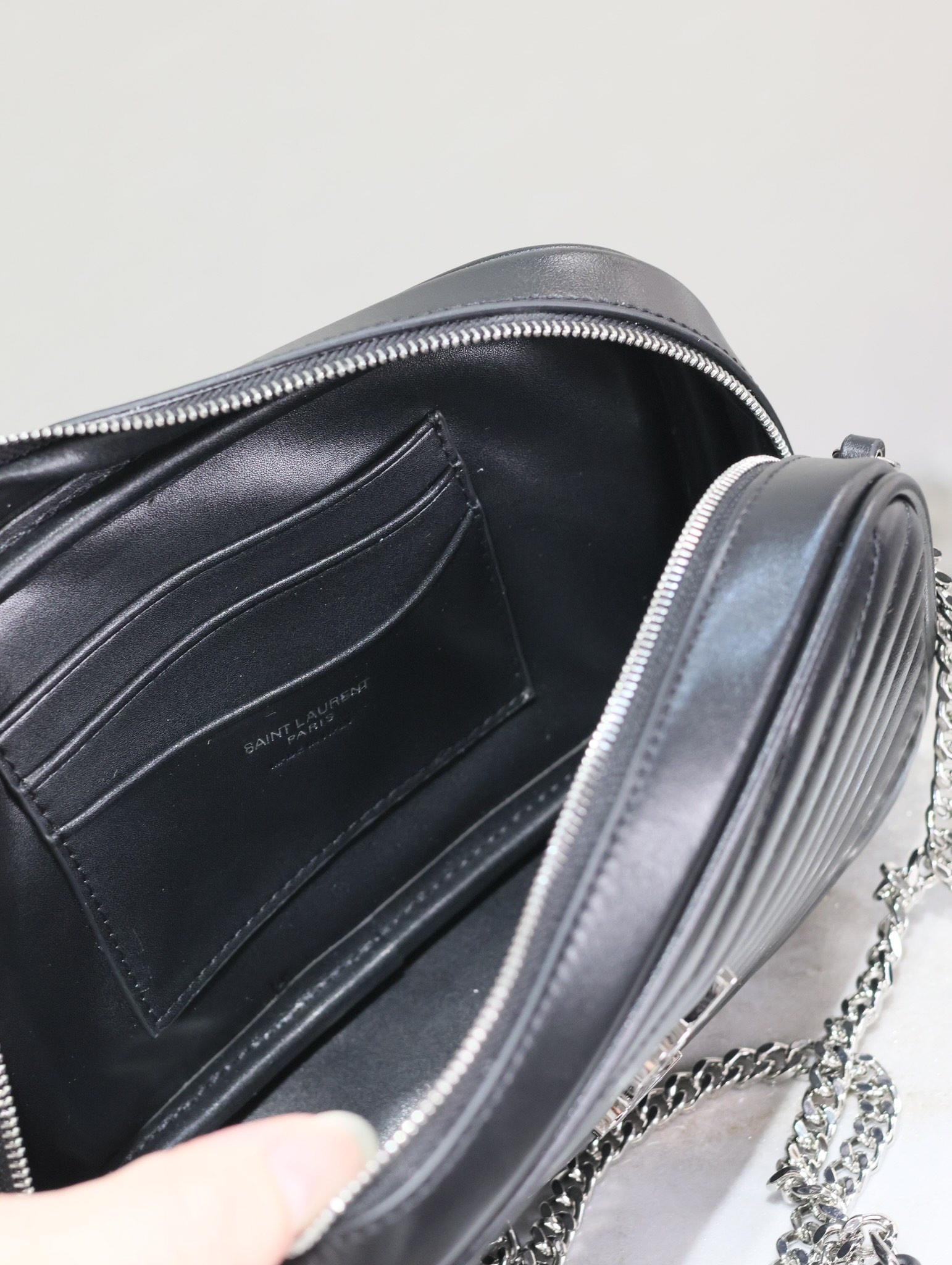 YSL MINI LOU IN QUILTED LEATHER 7.5 X 4.1 X 2 INCHES