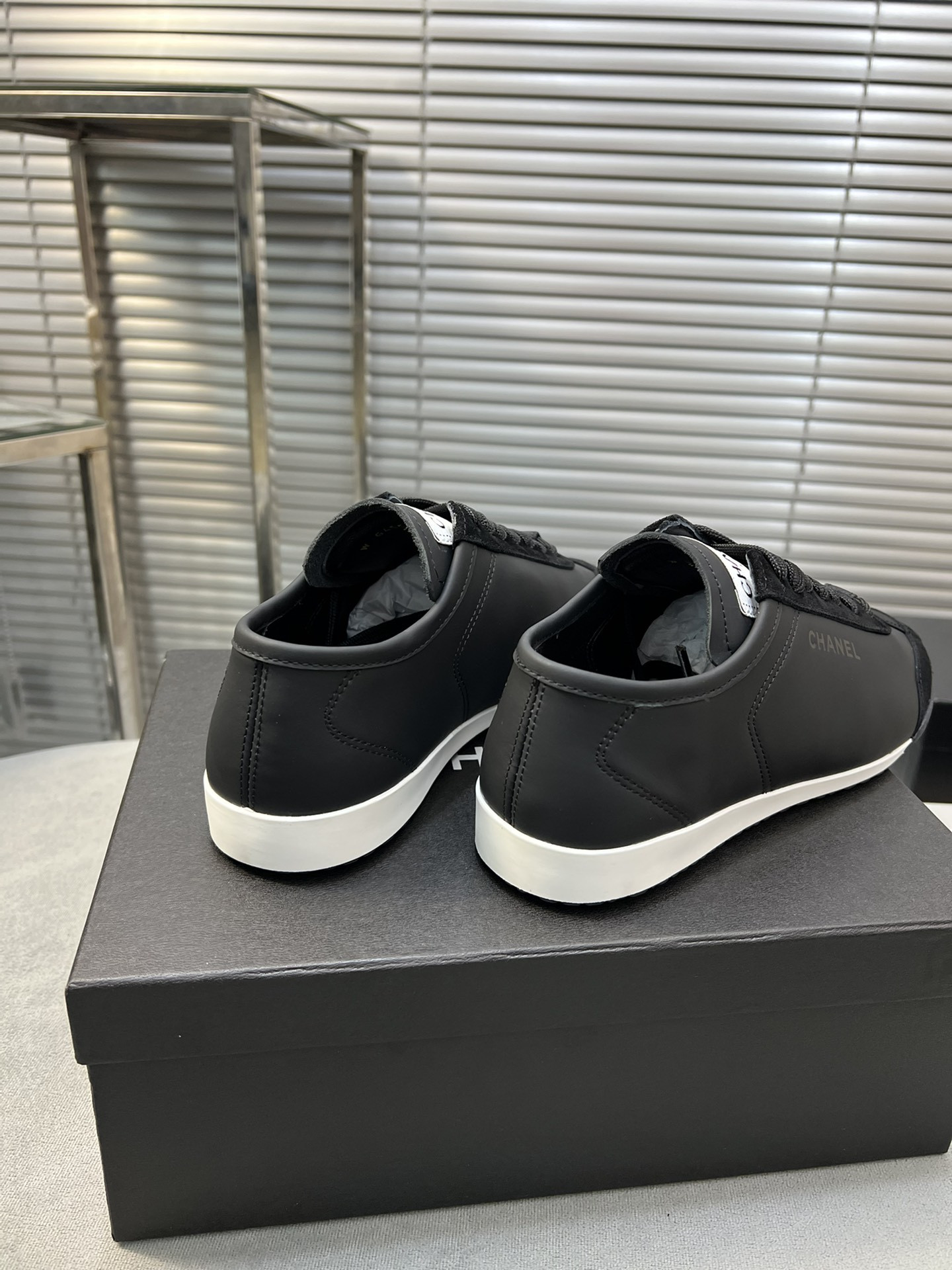 UA CHANEL SNEAKERS Calfskin & Suede Calfskin Black