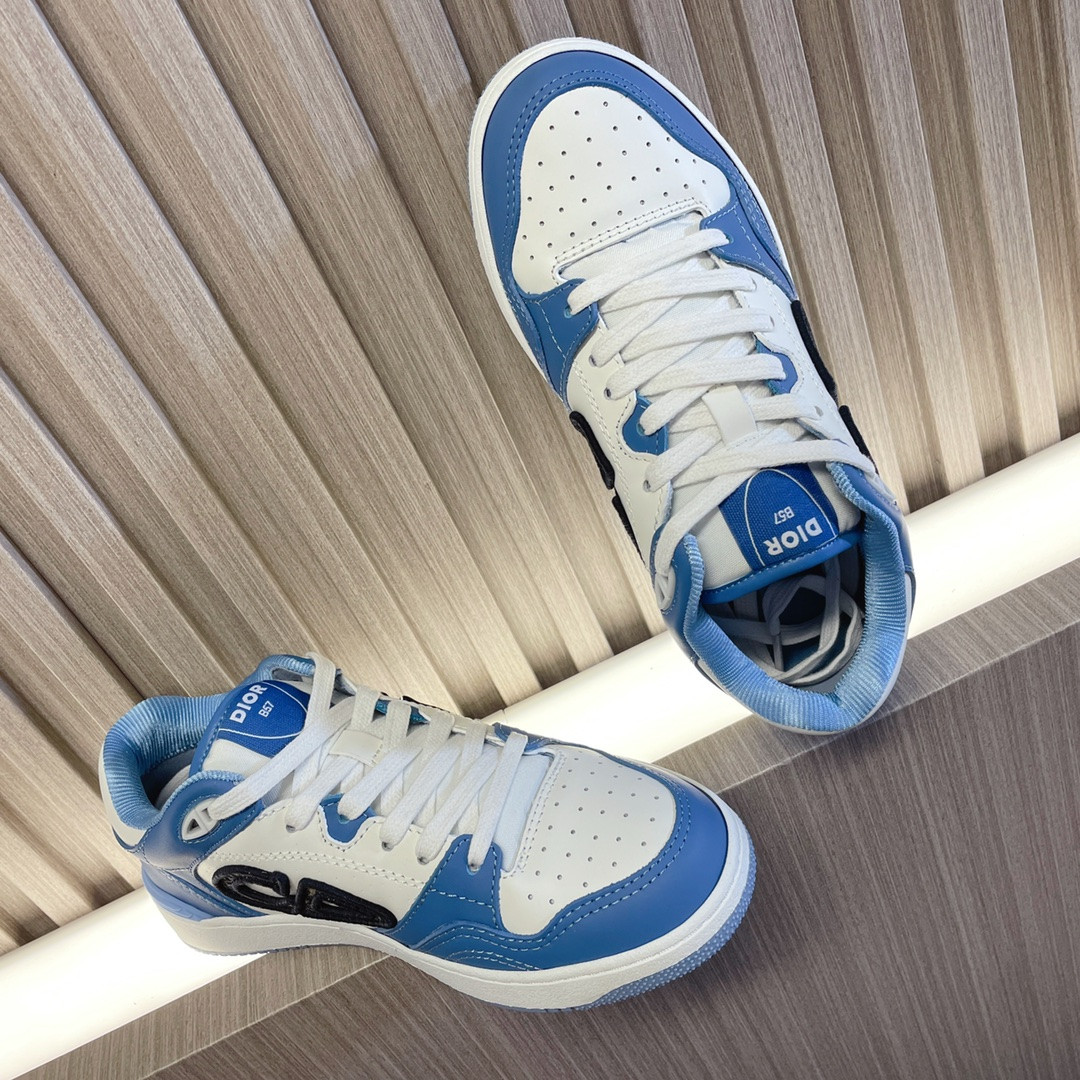 UA DIOR B57 Low-Top Sneaker Light Blue and White