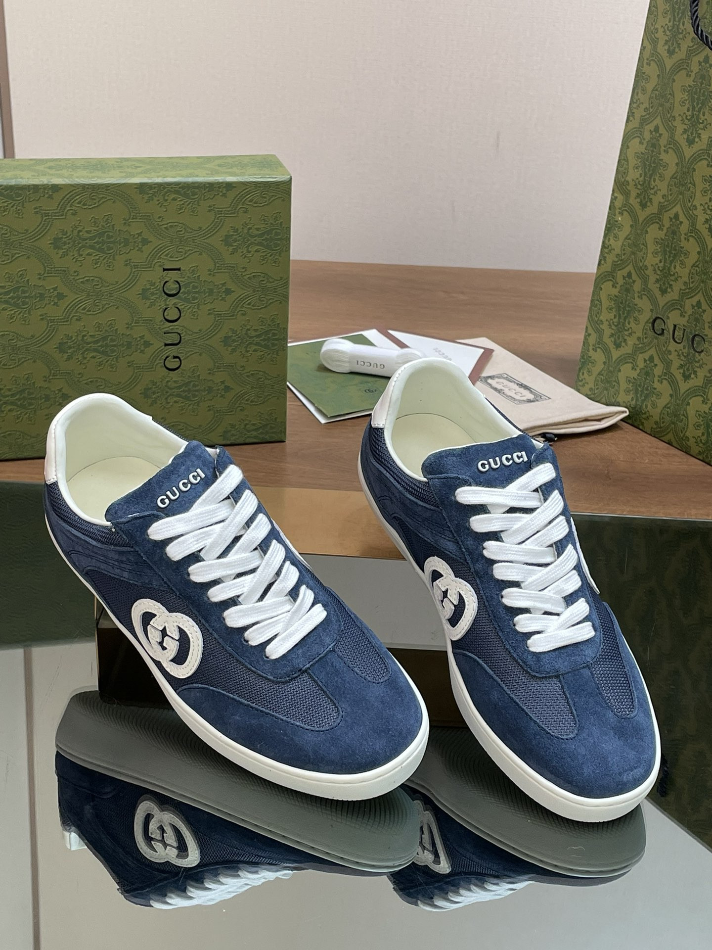 UA GUCCI INTERLOCKING G SNEAKER Blue