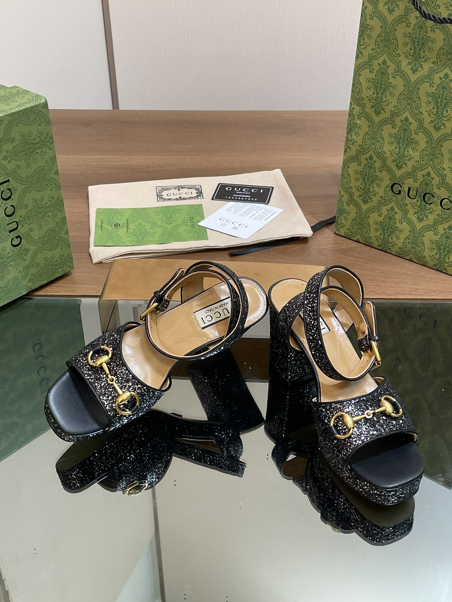 UA GUCCI HORSEBIT PLATFORM SANDAL