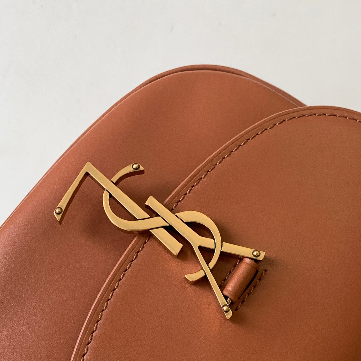 YSL KAIA SMALL SATCHEL IN SMOOTH LEATHER 7.2 X 6.1 X 2.1 INCHES