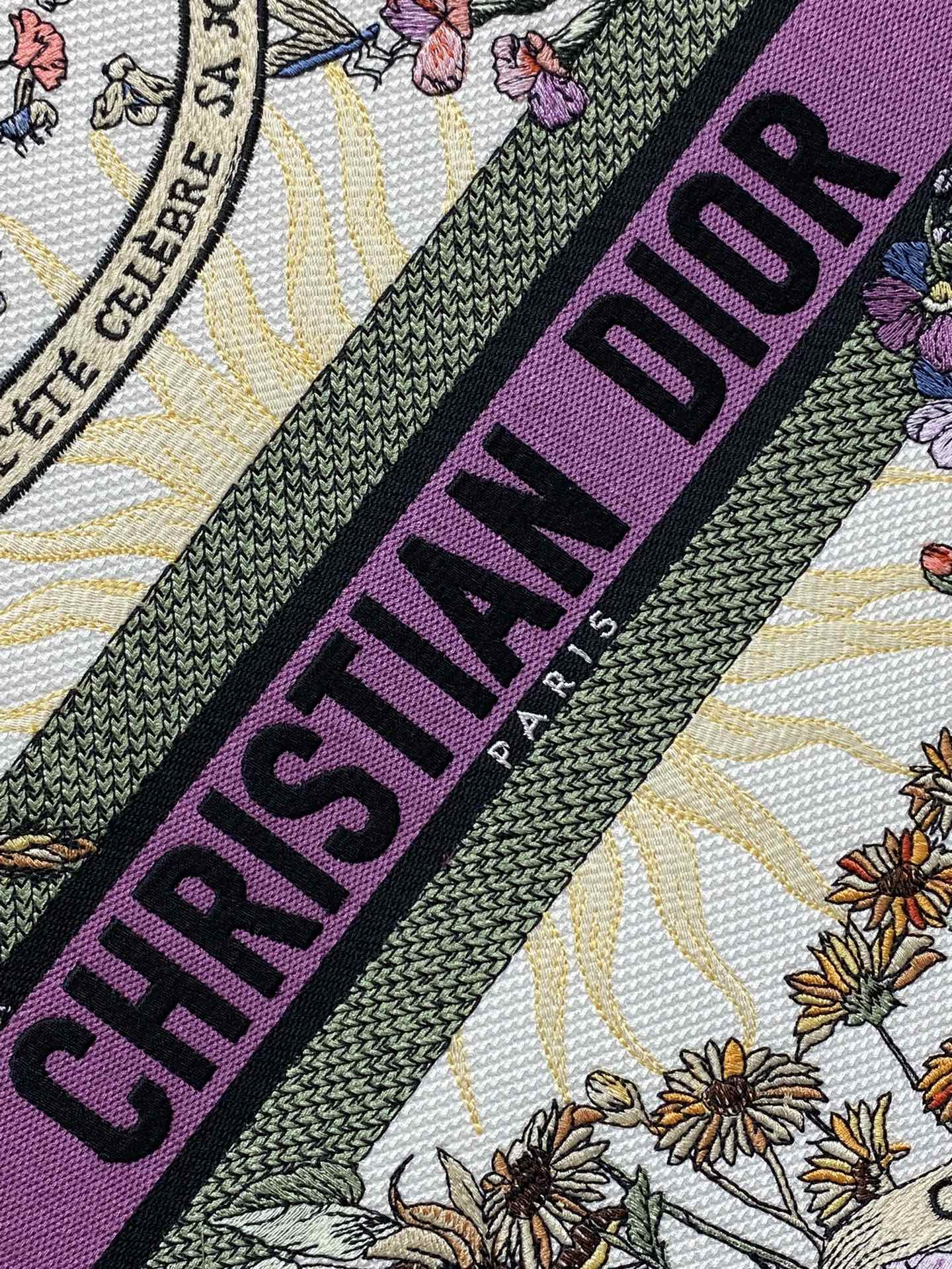 Dior Book Tote  Ecru Multicolor 42x18x35cm