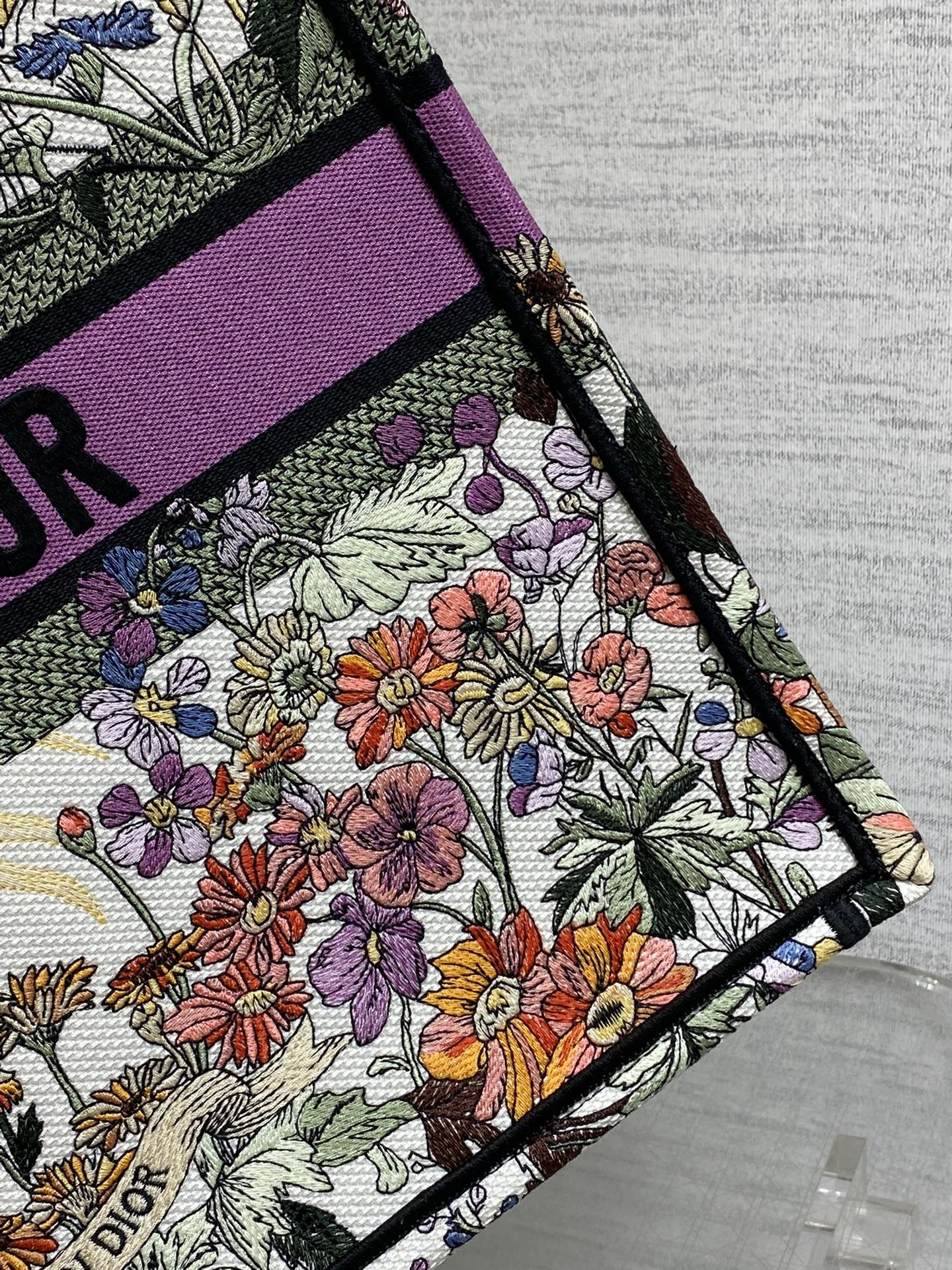 Dior Book Tote  Ecru Multicolor 42x18x35cm