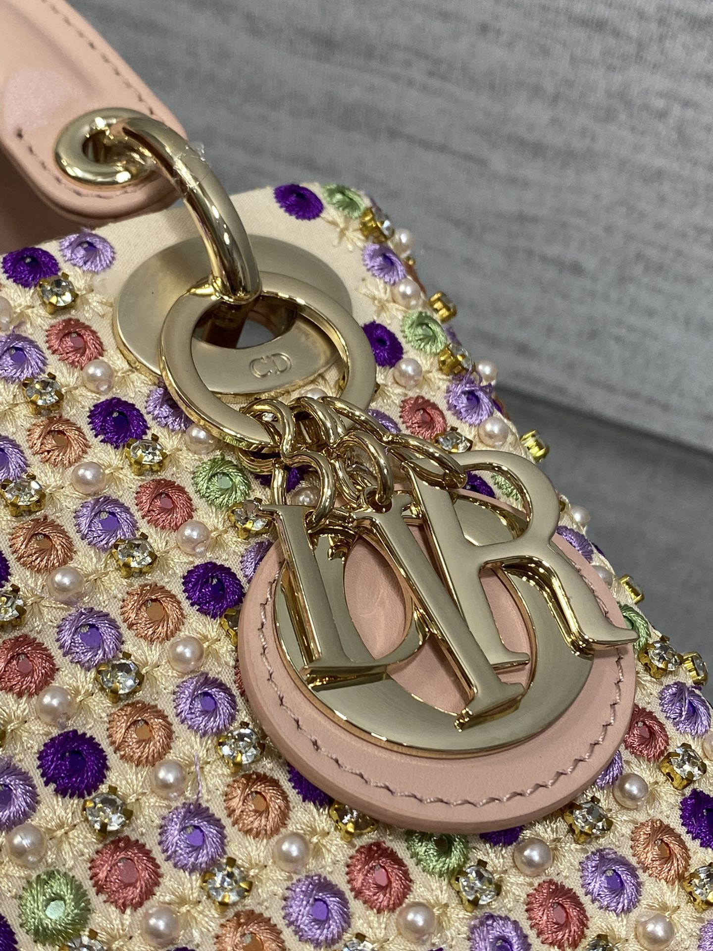 DIOR Artistic Limited Edition Three-Gusset Lady Dior Bag with Heavy Bead Embroidery 17CM