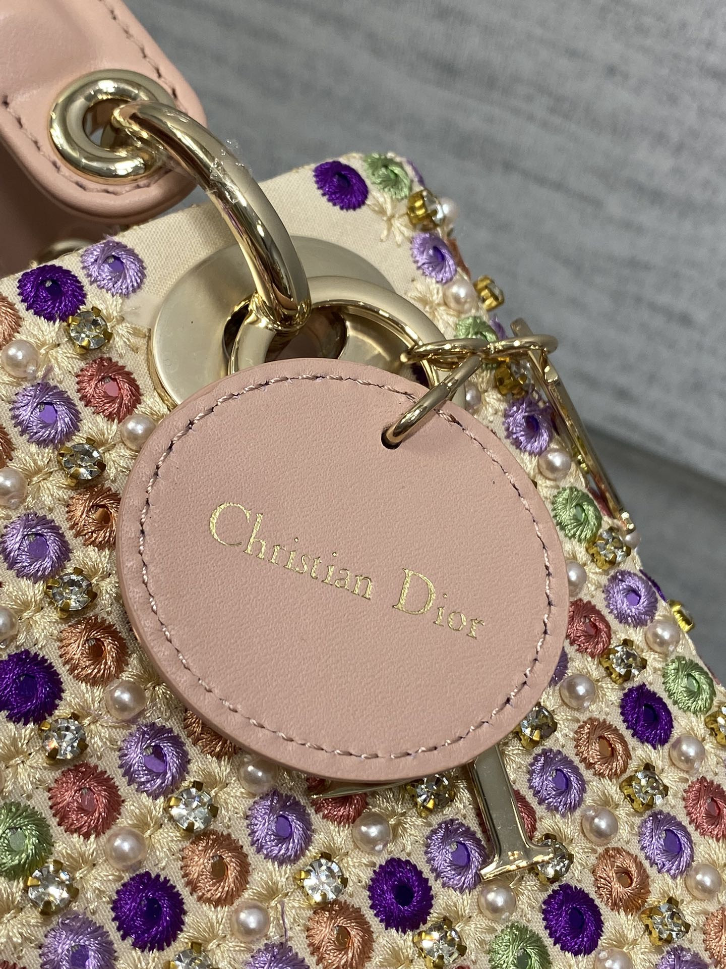 DIOR Artistic Limited Edition Three-Gusset Lady Dior Bag with Heavy Bead Embroidery 17CM