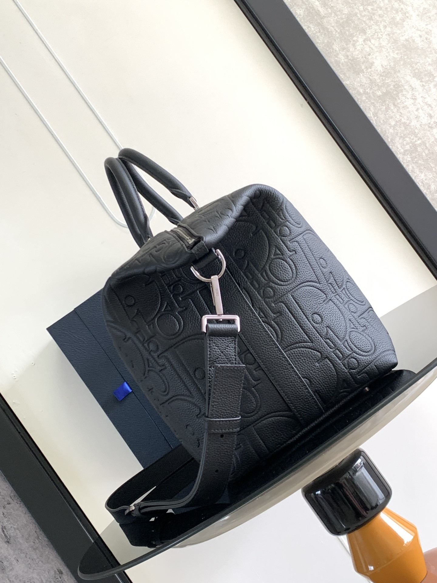 Dior Weekender 40 Black Dior Gravity Leather and Black Grained Calfskin  57.5 x 34.5 x 22 cm
