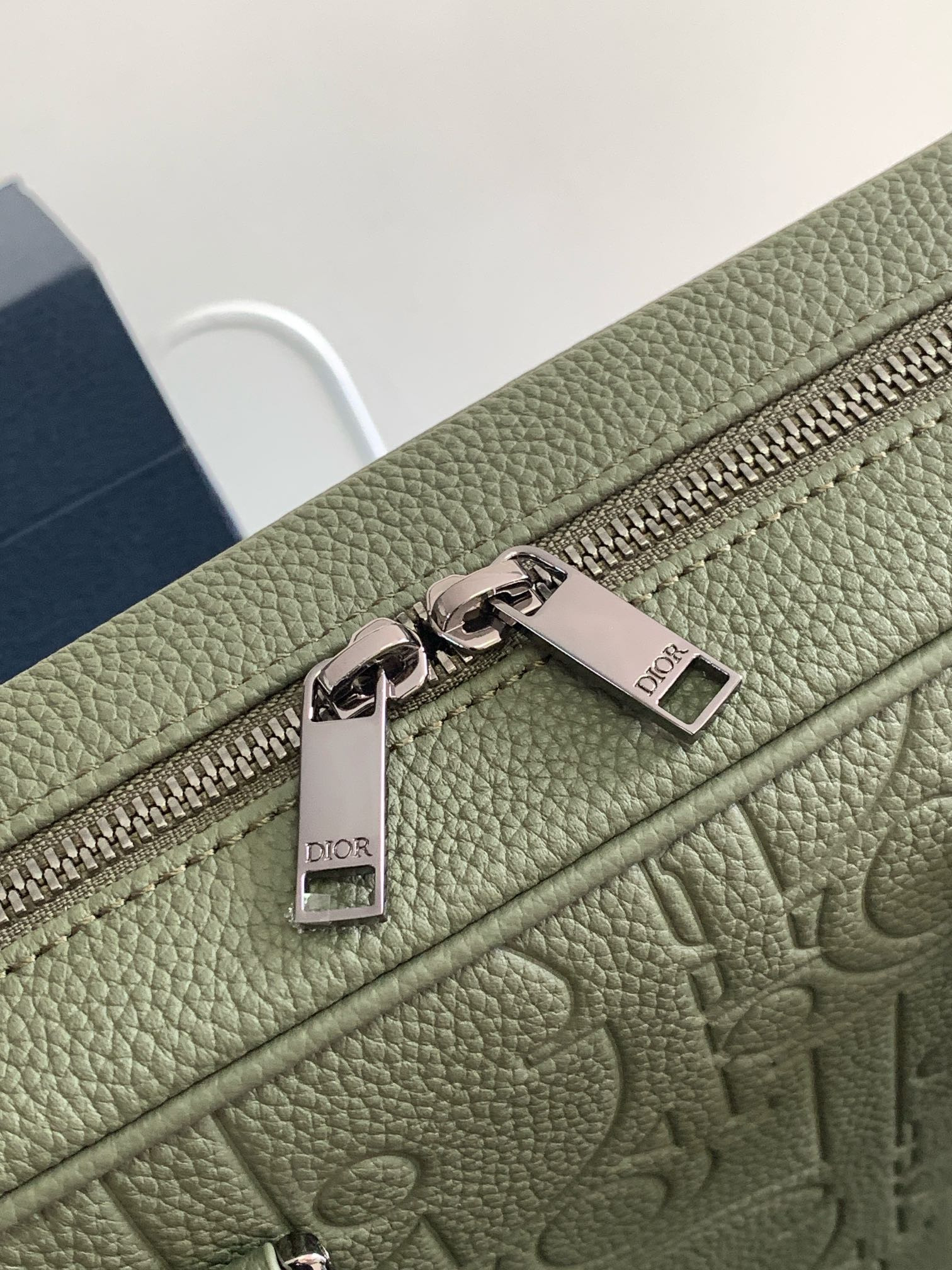 Dior Briefcase Green Dior Gravity Leather and Green Grained Calfskin 37 x 28 x 6 cm