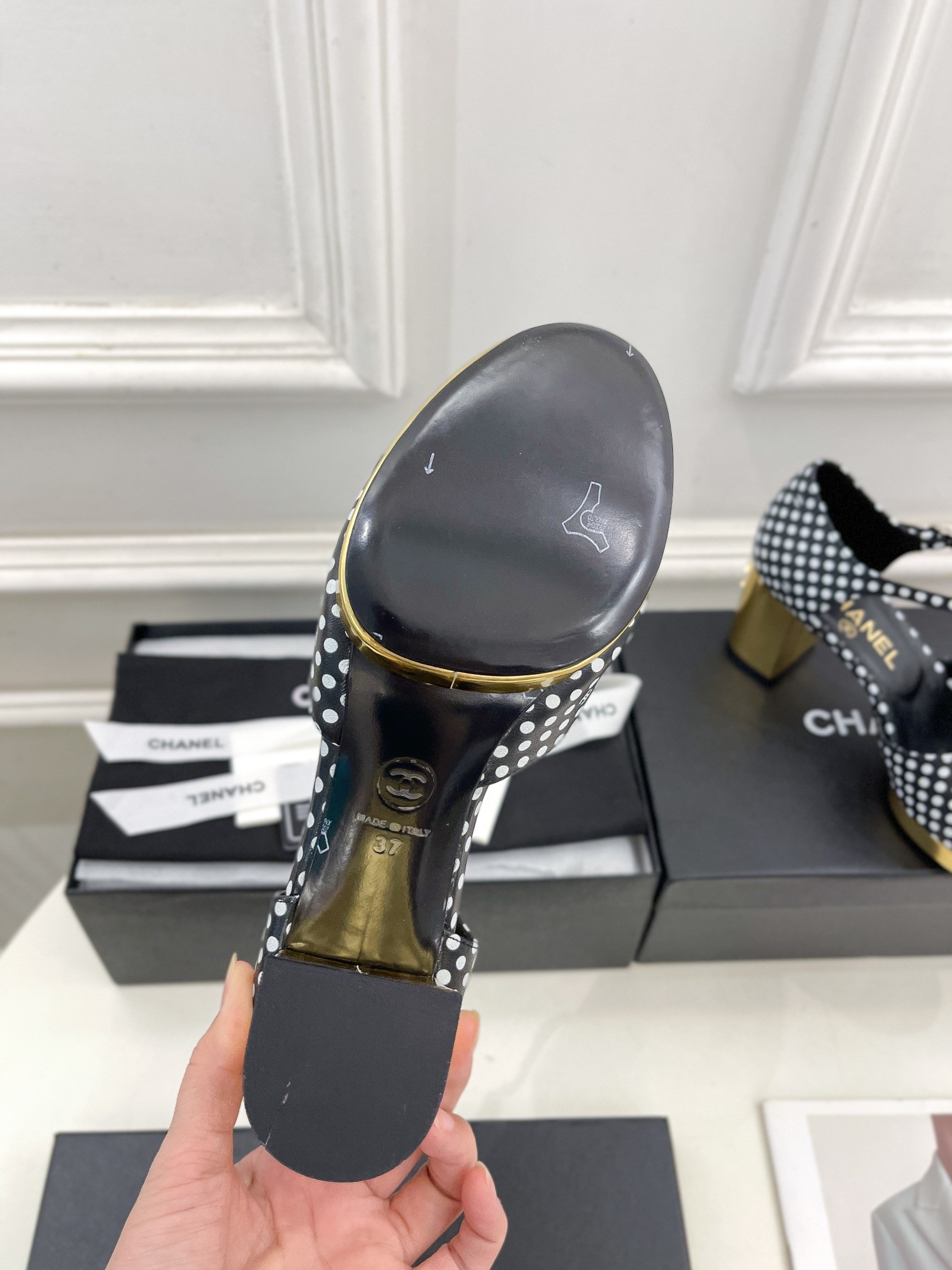 UA CHANEL HEELED SANDALS