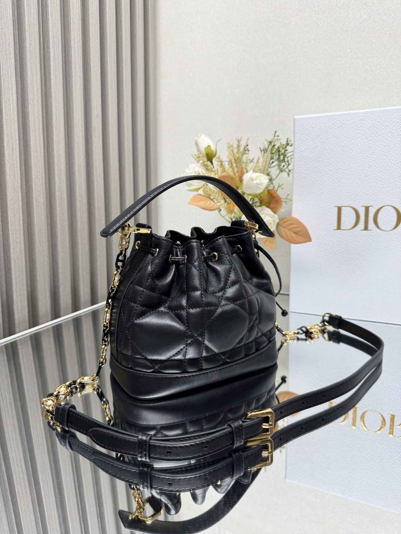 Small Dior Jolie Bucket Bag 17 x 16 x 10.5 cm