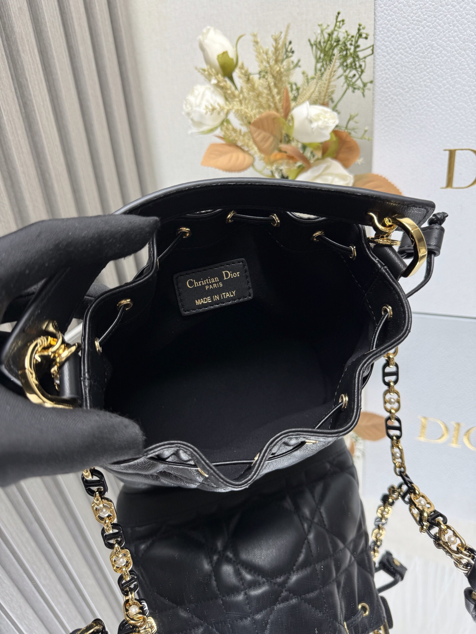 Small Dior Jolie Bucket Bag 17 x 16 x 10.5 cm