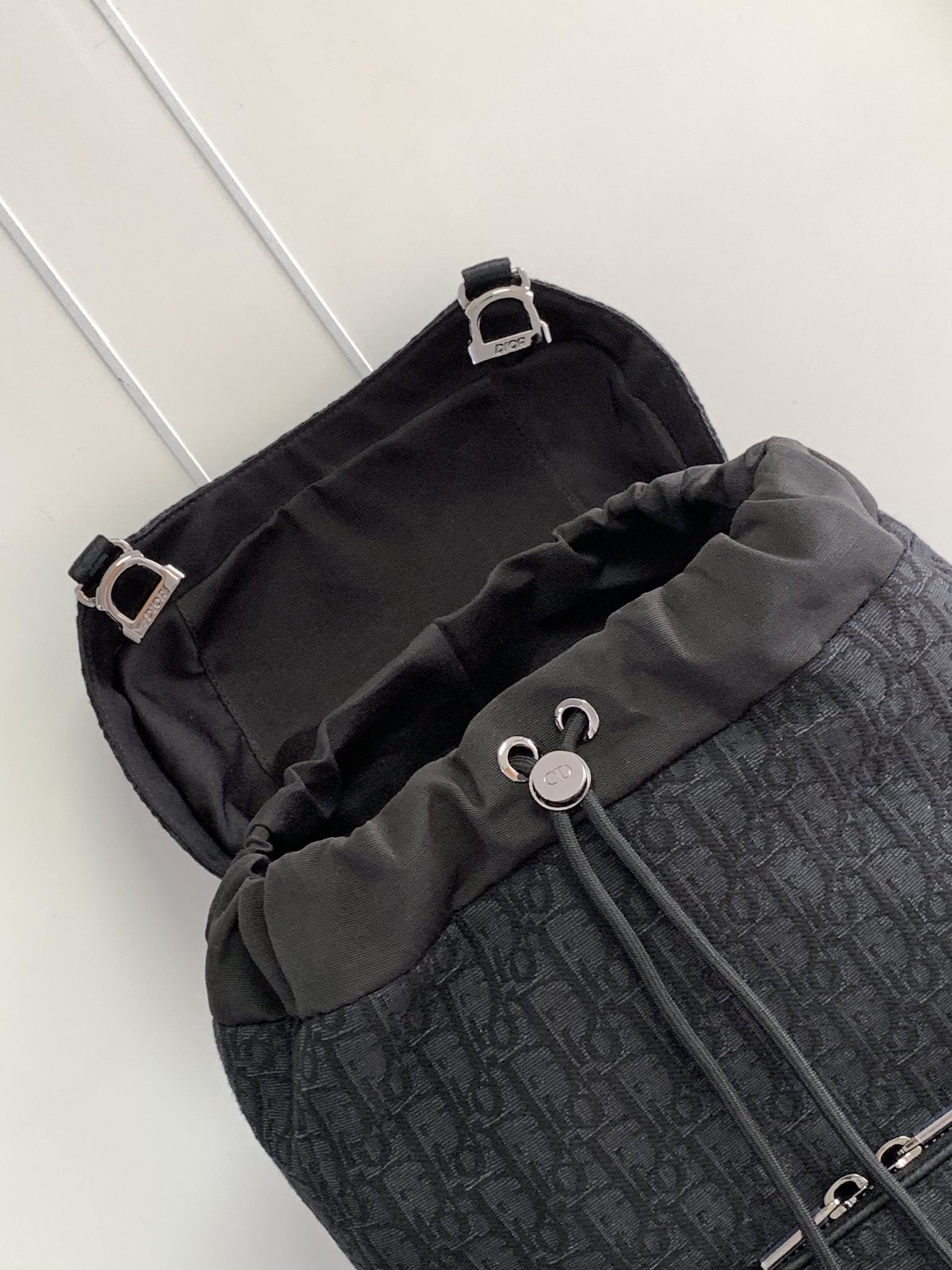 Dior 8 Backpack with Flap Black Dior Oblique Jacquard 31 x 48 x 16.5 cm