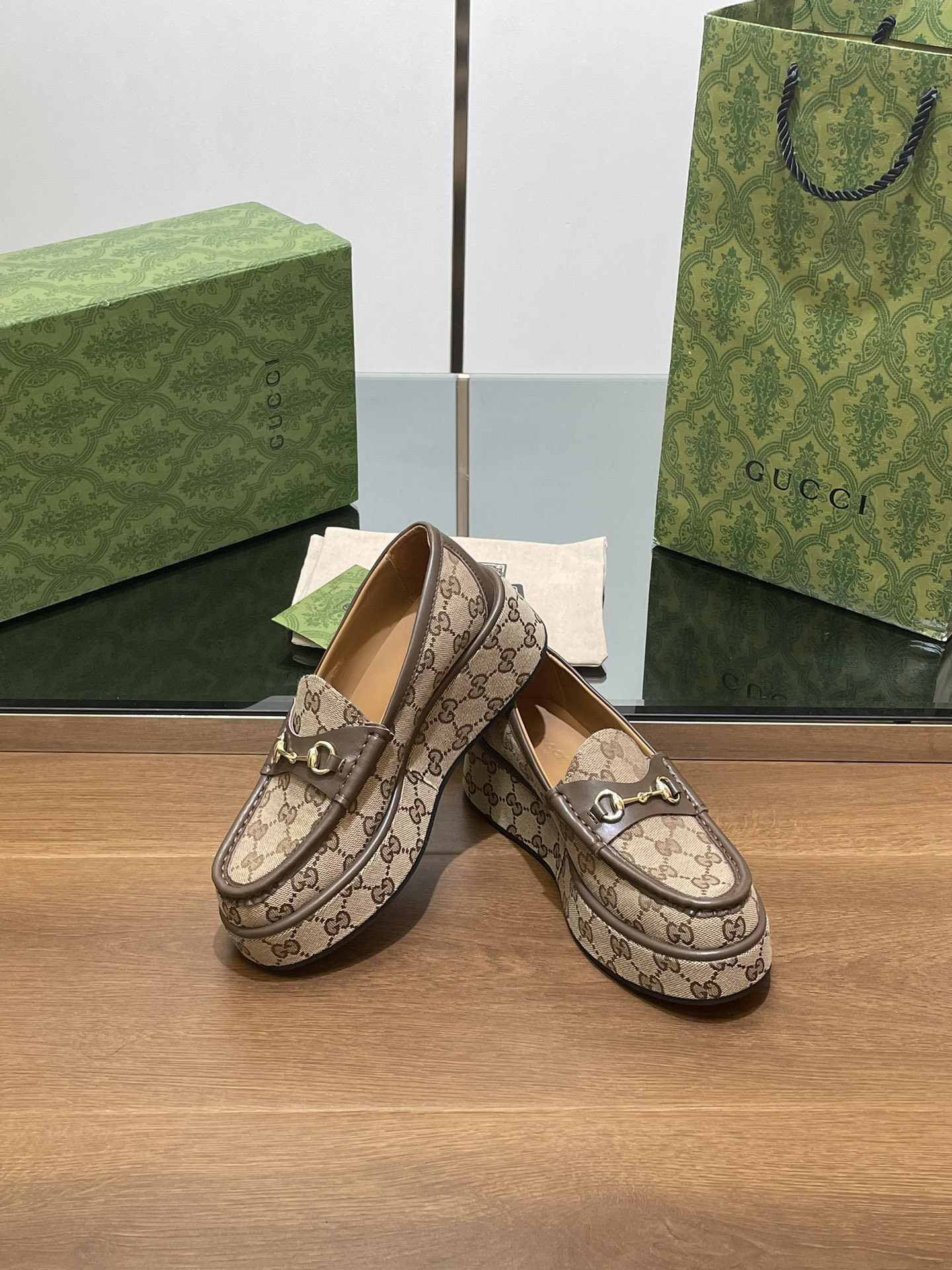 UA GUCCI HORSEBIT WEDGE LOAFER