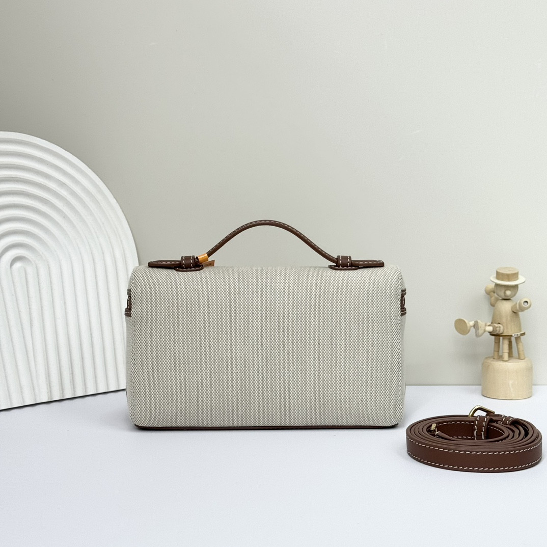 Loro Piana Extra Pocket L19 Cotton, Linen 11 x 19 x 6.5 cm